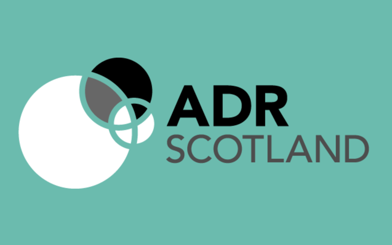 ADR Scotland logo on a green background