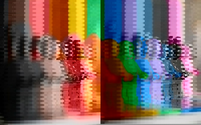 Rainbow Lego Figures