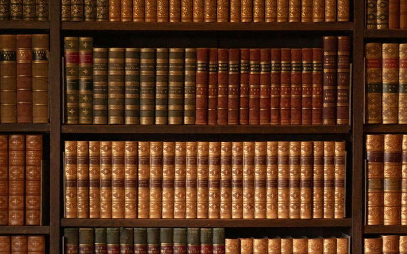A bookcase full of books