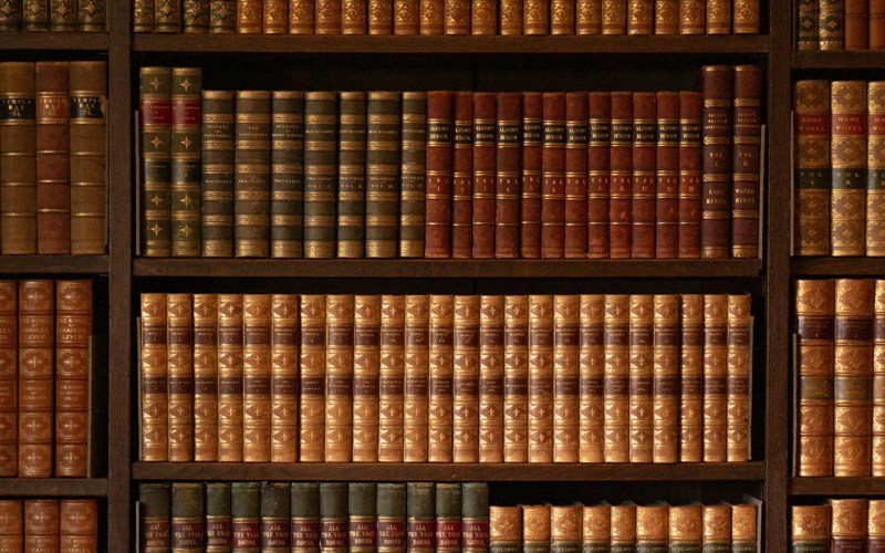 A bookcase full of books
