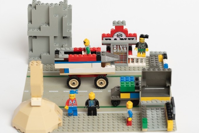 Lego model of a street