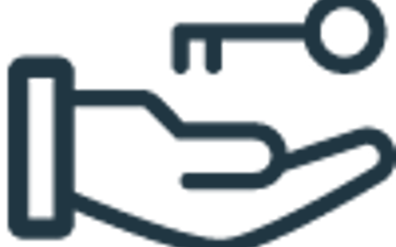Hand and key icon